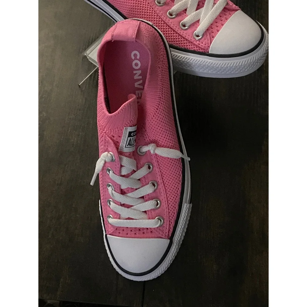 Big Girl Converse Chuck Taylor All Star Knit Slip-On Pink Size 4 New With Tags